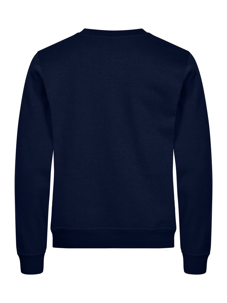 Clique Basic Roundneck dark navy achterkant