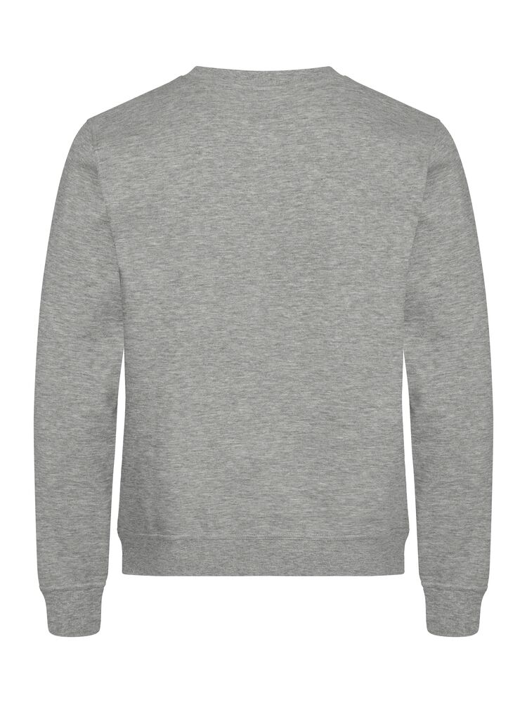 Clique Basic Roundneck grijsmelange achterkant
