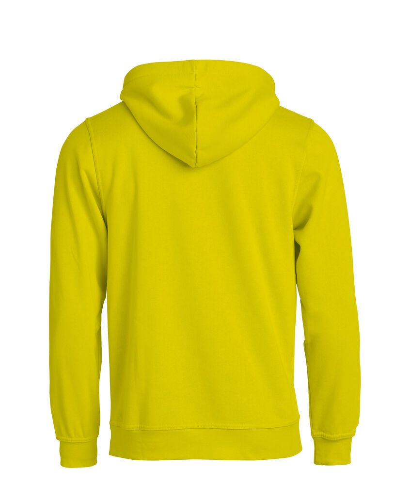 Clique Basic Hoody signaalgeel achterkant