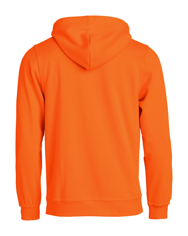 Clique Basic Hoody signaaloranje achterkant