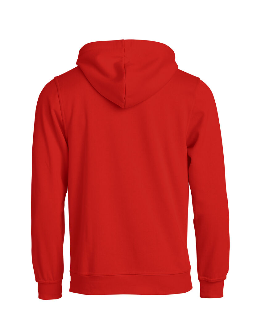 Clique Basic Hoody rood achterkant