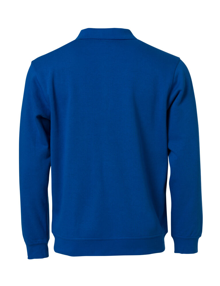 Clique Basic Polo Sweater kobalt achterkant