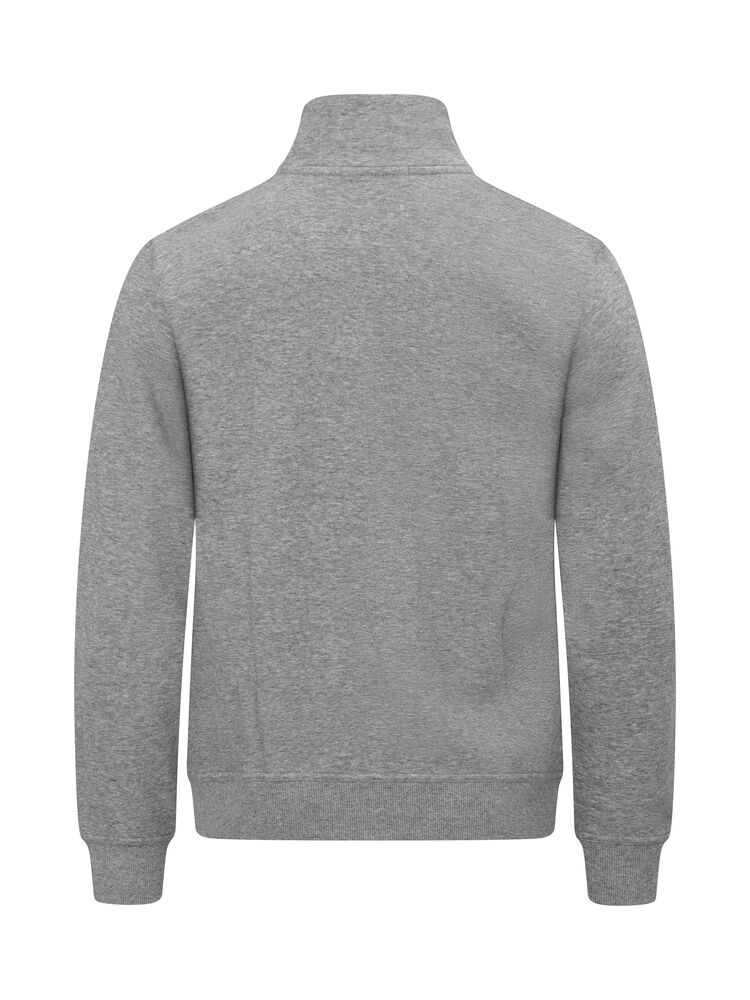 Clique Basic Half Zip grijsmelange achterkant