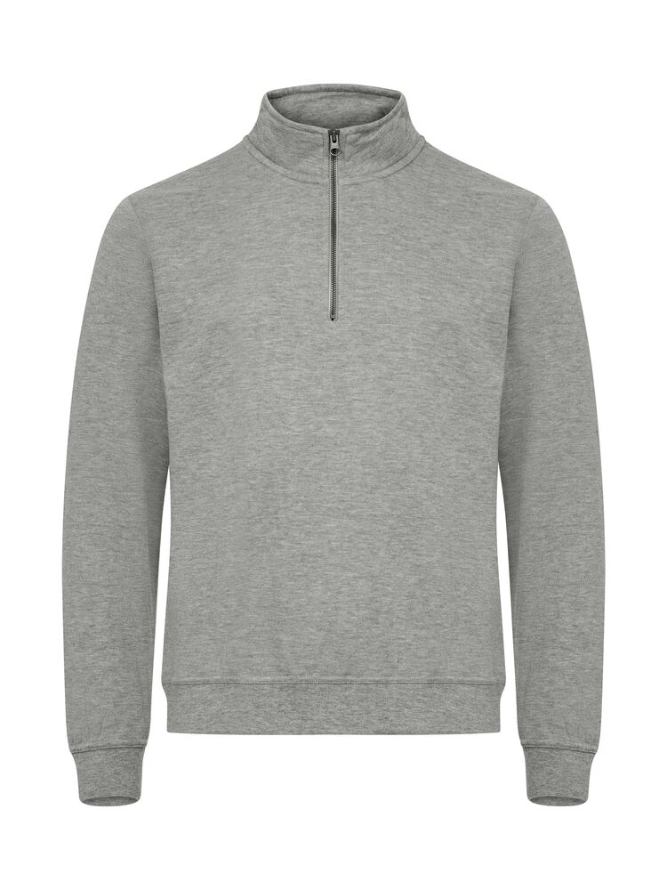Clique Basic Half Zip grijsmelange