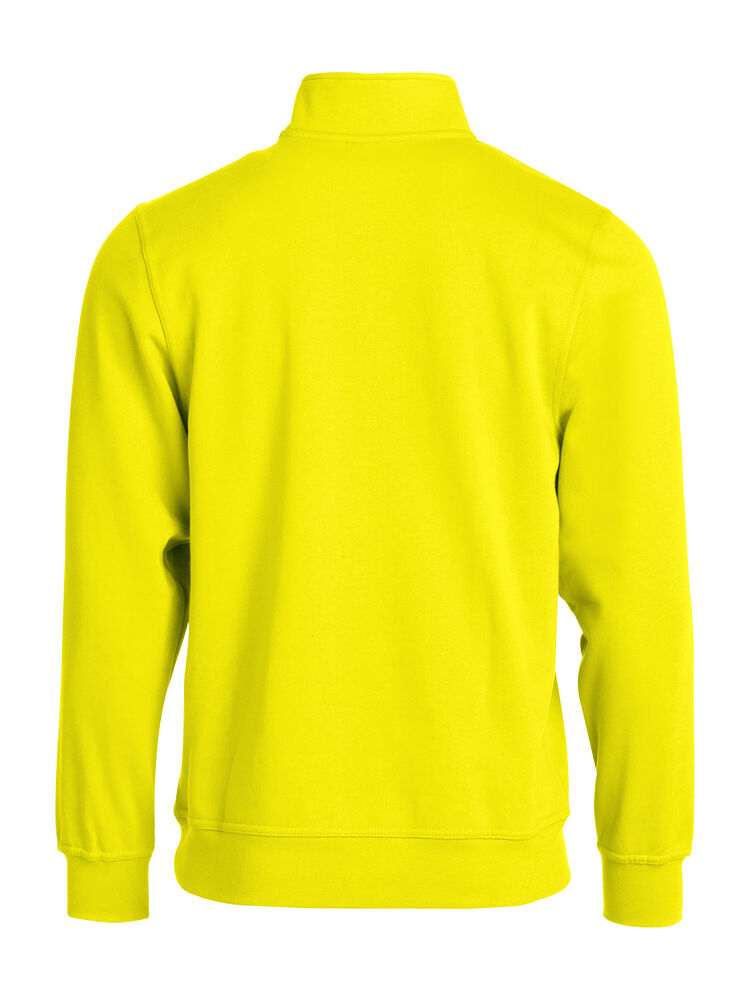 Clique Basic Half Zip signaalgeel achterkant