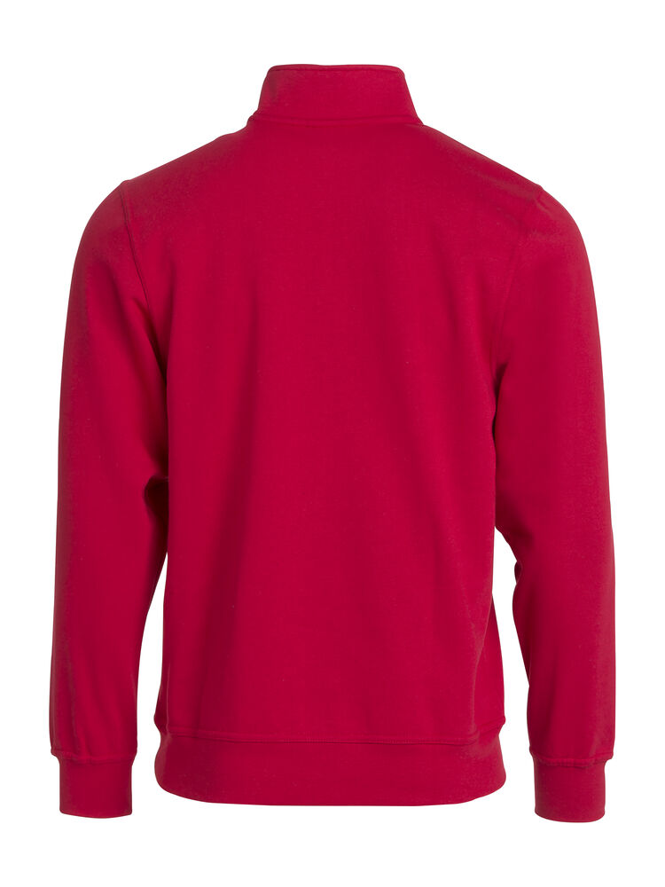 Clique Basic Half Zip rood achterkant