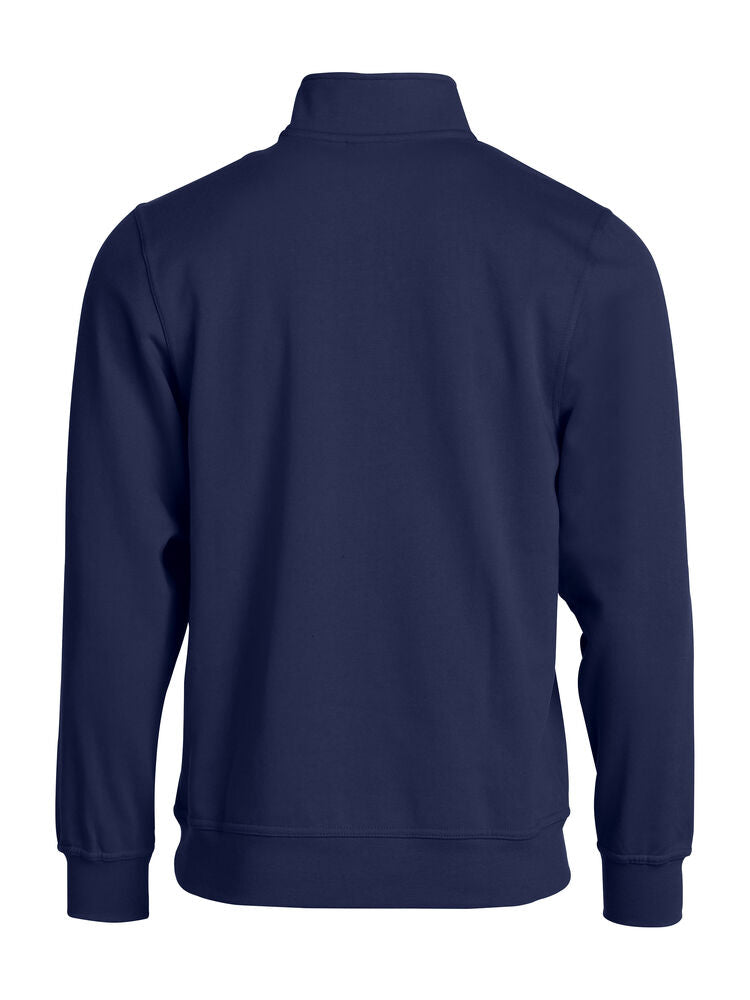 Clique Basic Half Zip dark navy achterkant