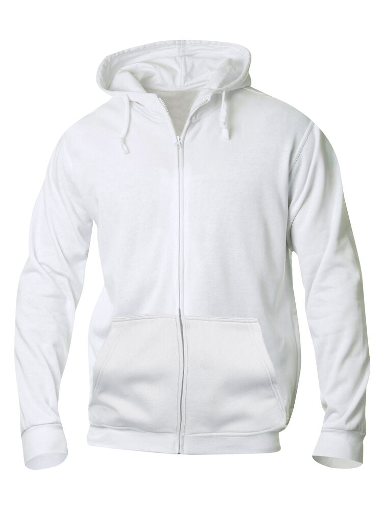 Clique Basic Hoody Full Zip Heren wit