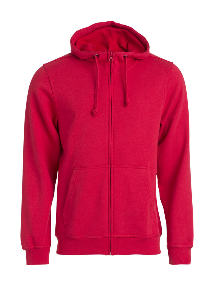 Clique Basic Hoody Full Zip Heren rood