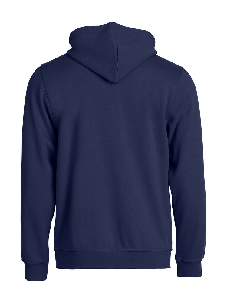 Clique Basic Hoody Full Zip Heren dark navy achterkant