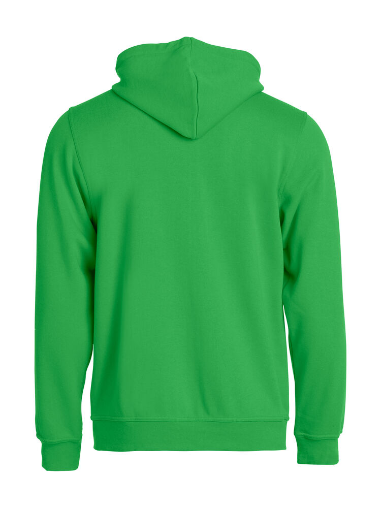 Clique Basic Hoody Full Zip Heren appelgroen achterkant