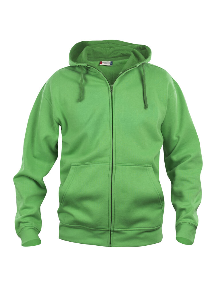 Clique Basic Hoody Full Zip Heren appelgroen