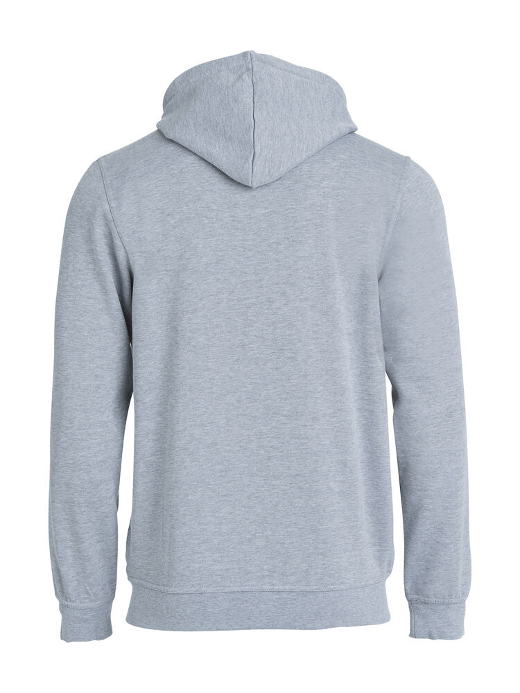 Clique Basic Hoody Full Zip Heren grijsmelange achterkant