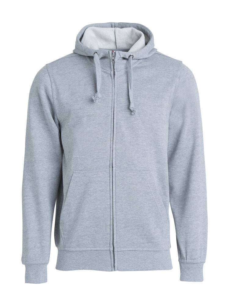 Clique Basic Hoody Full Zip Heren grijsmelange
