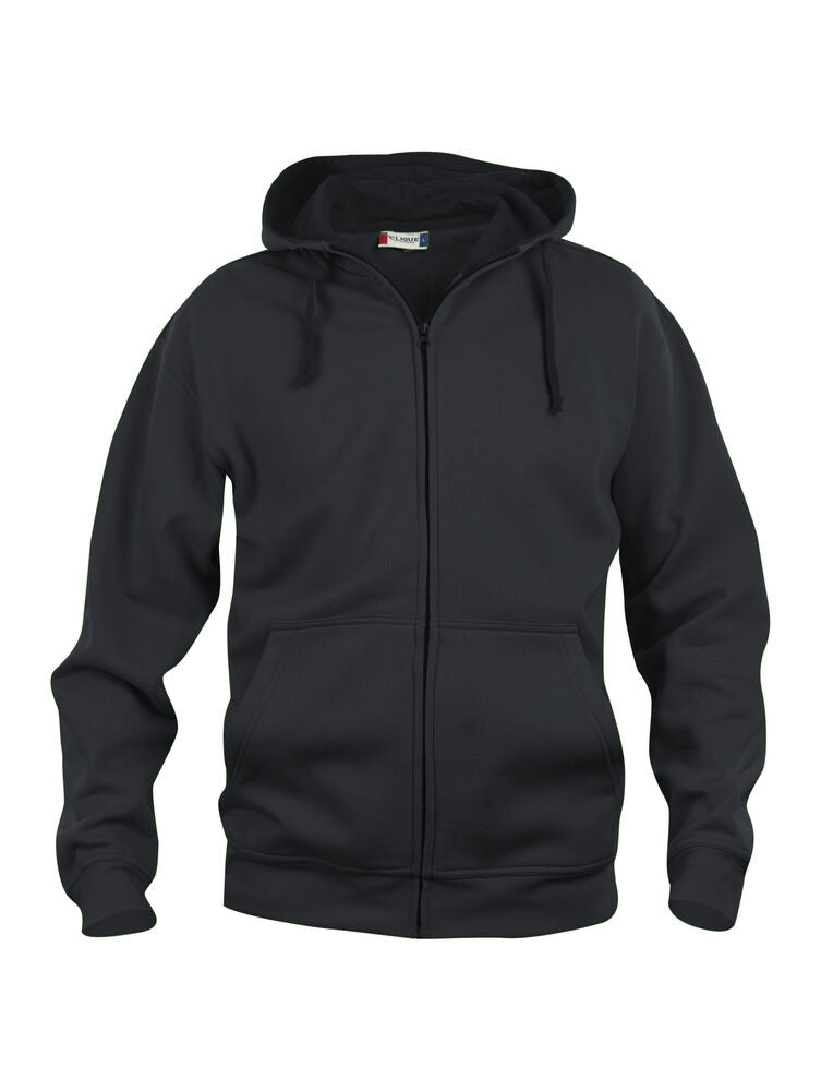 Clique Basic Hoody Full Zip Heren zwart