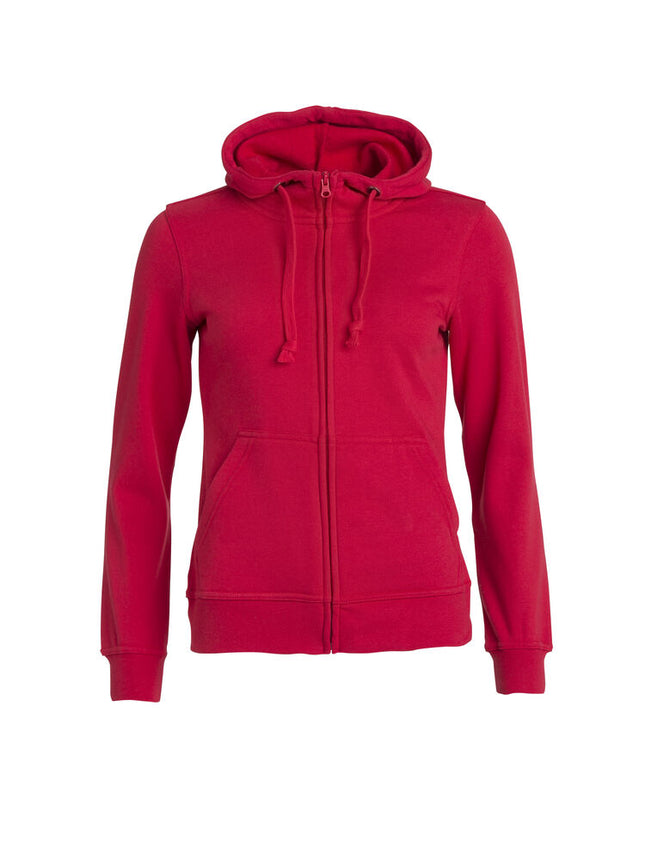 Clique Basic Hoody Full Zip Dames rood