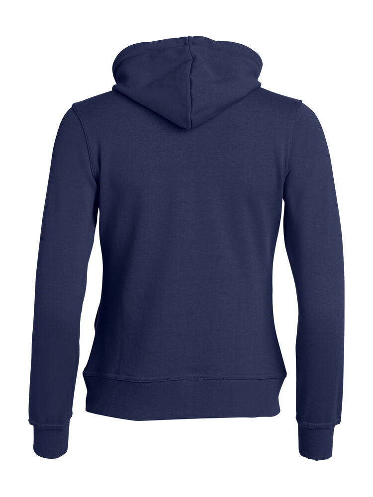 Clique Basic Hoody Full Zip Dames dark navy achterkant
