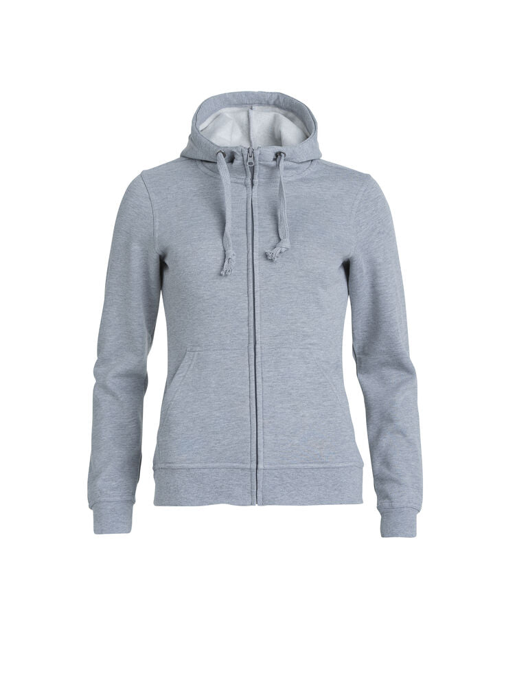 Clique Basic Hoody Full Zip Dames grijsmelange