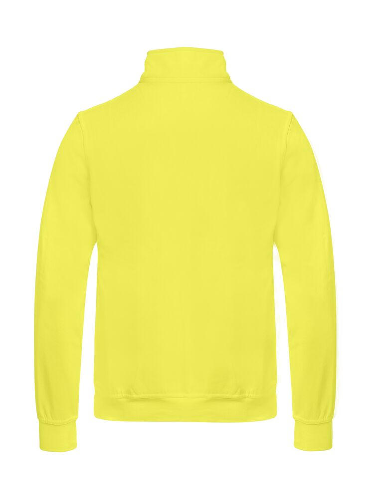 Clique Basic Cardigan Heren signaalgeel achterkant