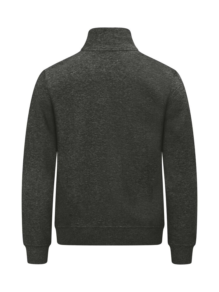 Clique Basic Cardigan Heren antraciet melange achterkant