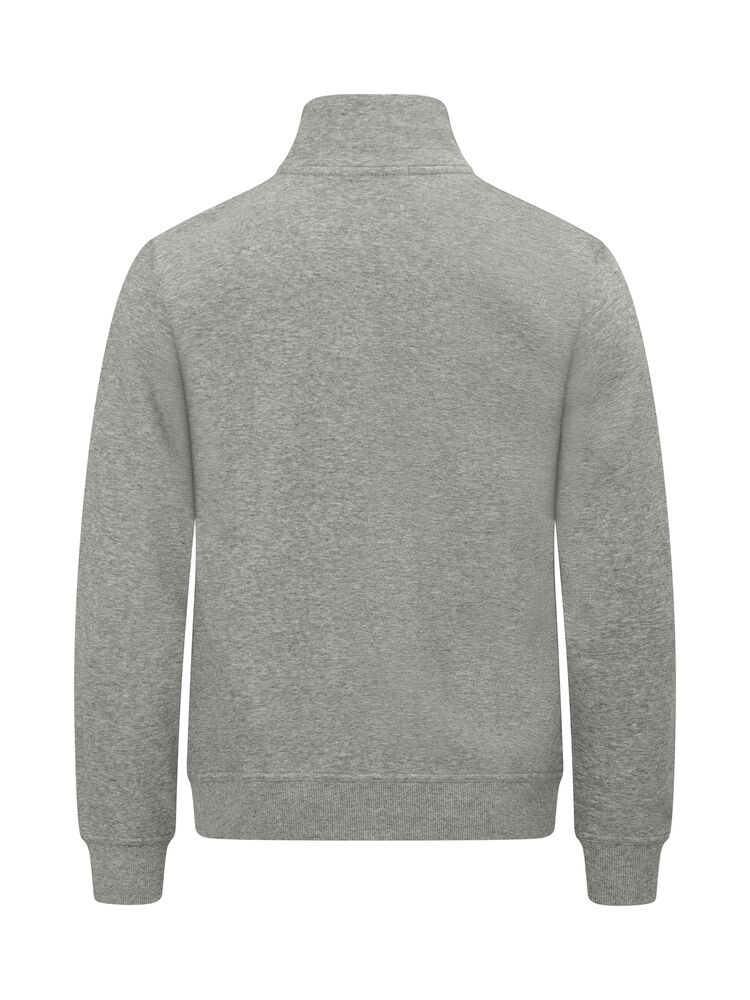 Clique Basic Cardigan Heren grijsmelange achterkant