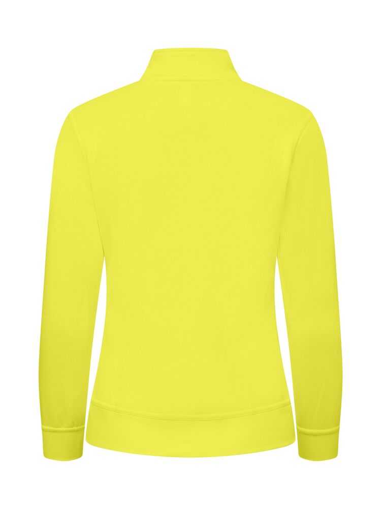 Clique Basic Cardigan Dames signaalgeel achterkant