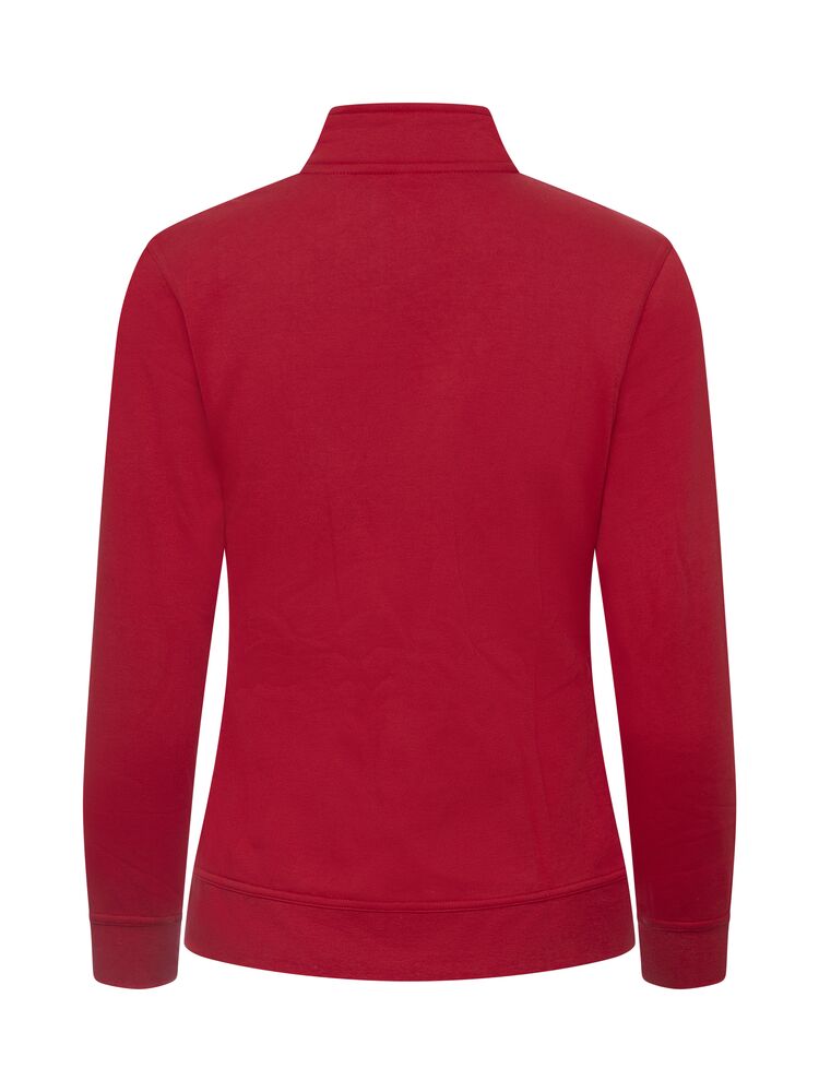 Clique Basic Cardigan Dames rood achterkant