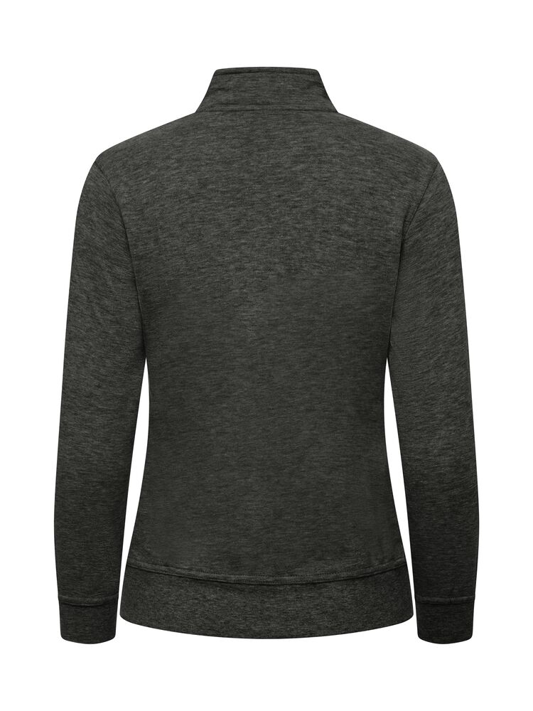 Clique Basic Cardigan Dames antraciet melange achterkant