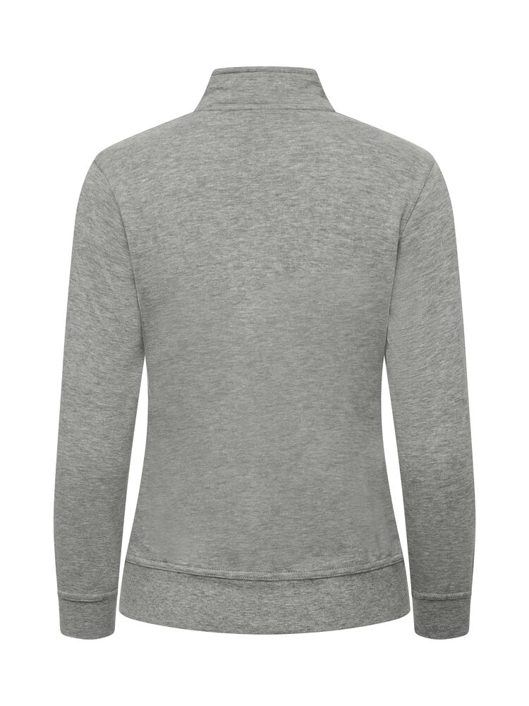 Clique Basic Cardigan Dames grijsmelange achterkant