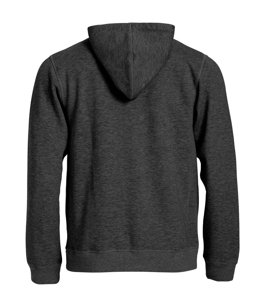 Clique Classic Hoody Heren antraciet melange achterkant
