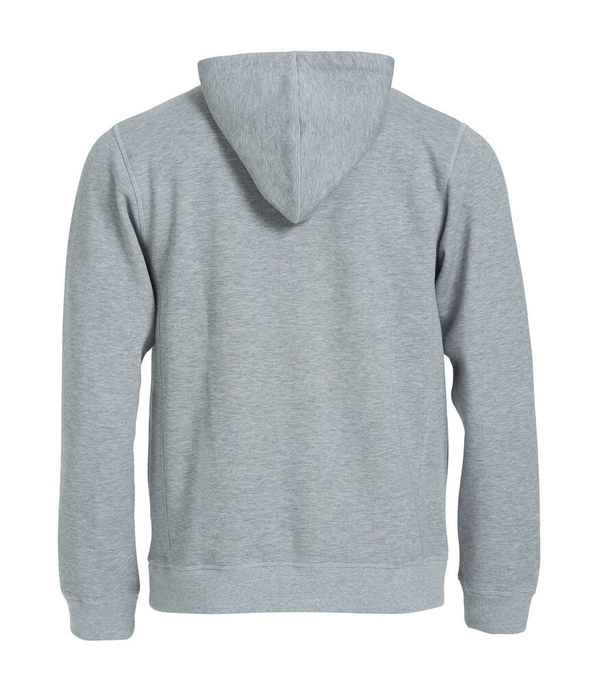 Clique Classic Hoody Heren grijsmelange achterkant