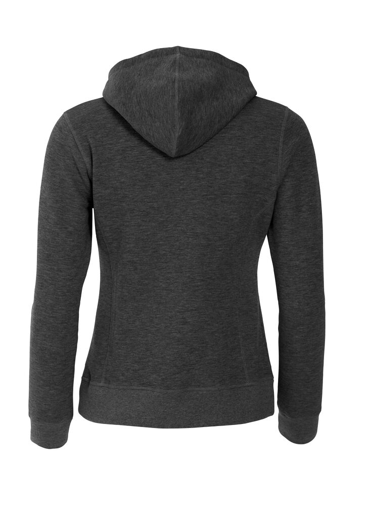 Clique Classic Hoody Dames antraciet melange achterkant