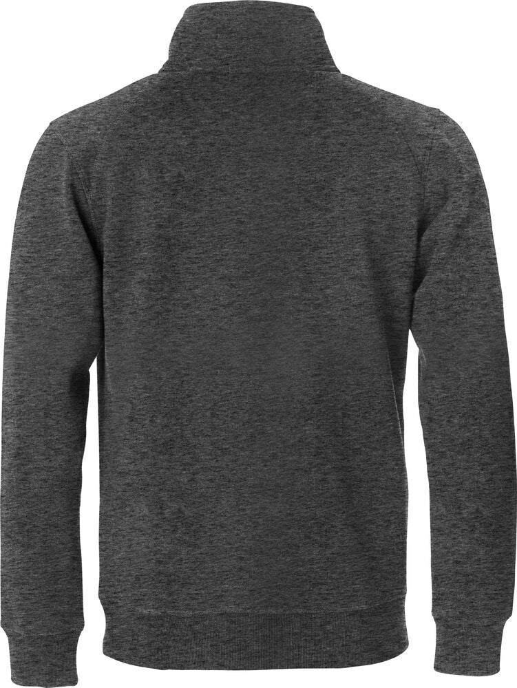 Clique Classic Half Zip antraciet melange achterkant