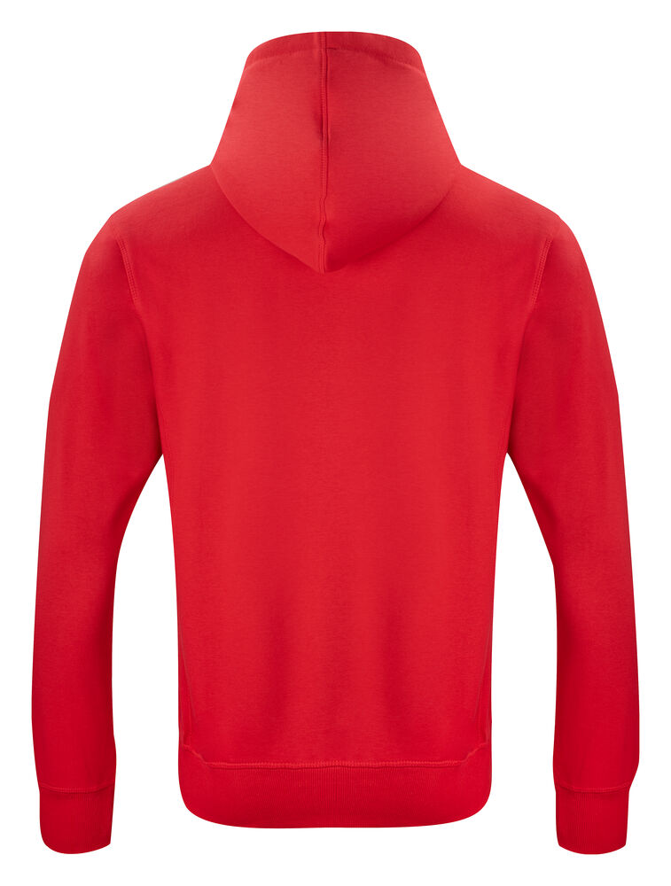 Clique Classic Hoody Full Zip Heren rood achterkant