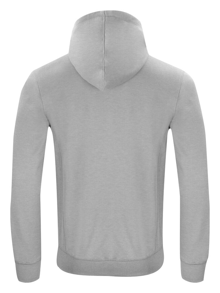 Clique Classic Hoody Full Zip Heren grijsmelange achterkant