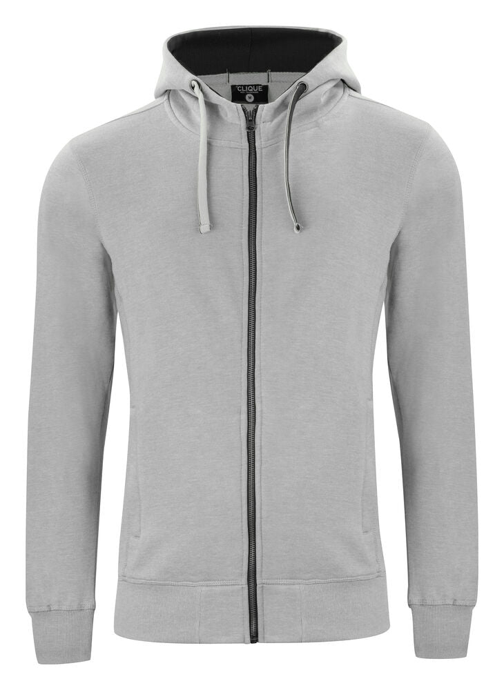 Clique Classic Hoody Full Zip Heren grijsmelange