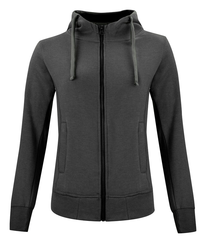 Clique Classic Hoody Full Zip Dames antraciet melange