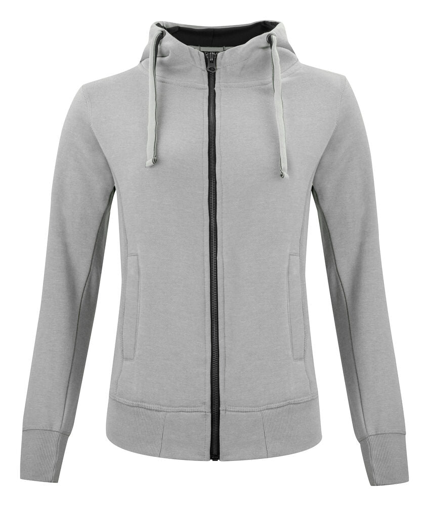 Clique Classic Hoody Full Zip Dames grijsmelange