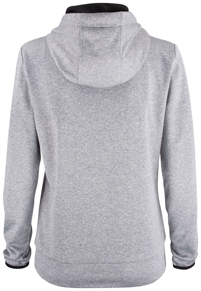 Clique Oakdale Hoody Dames ash achterkant