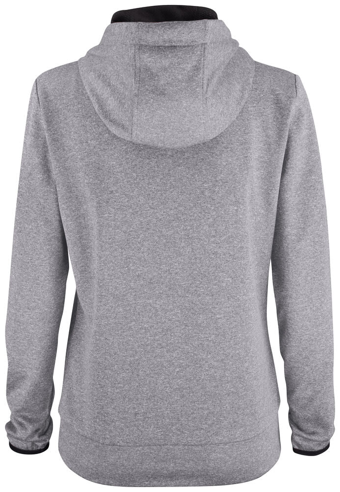 Clique Oakdale Hoody Dames grijsmelange achterkant