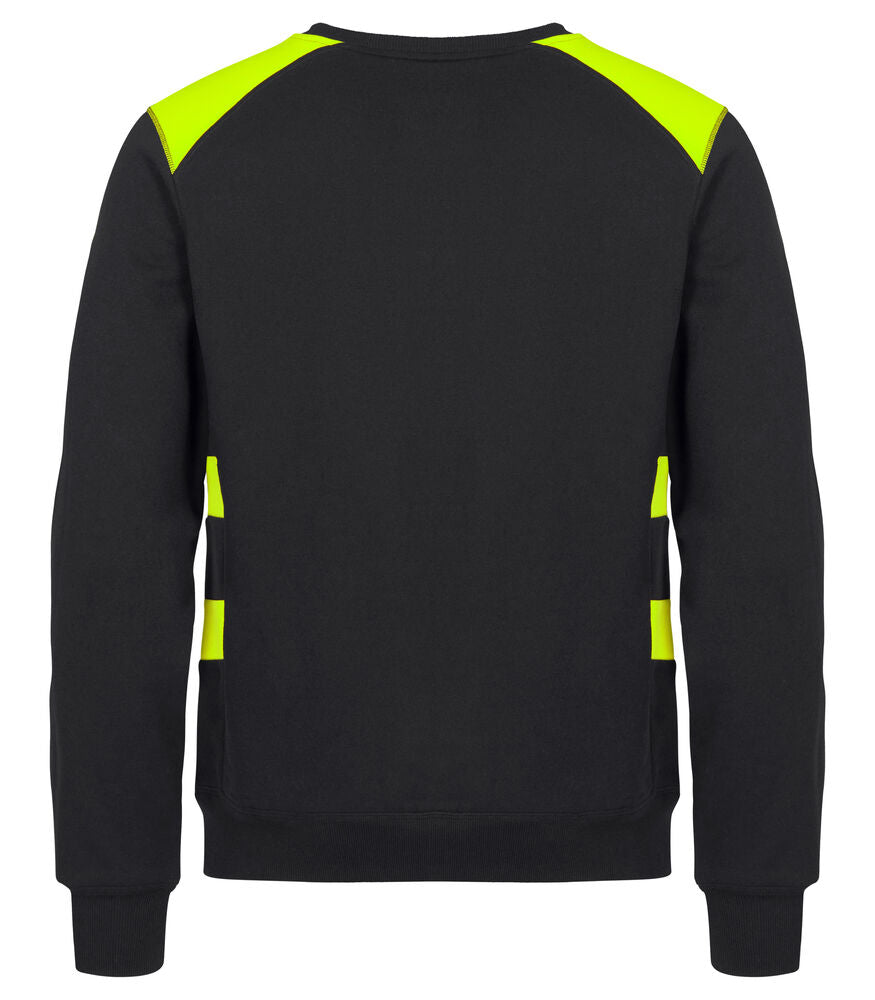 Clique Ambition Roundneck signaalgeel achterkant