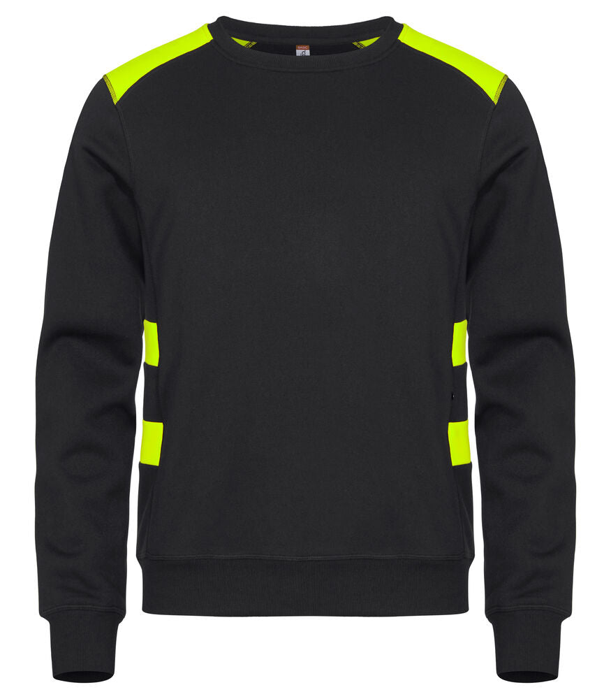 Clique Ambition Roundneck signaalgeel