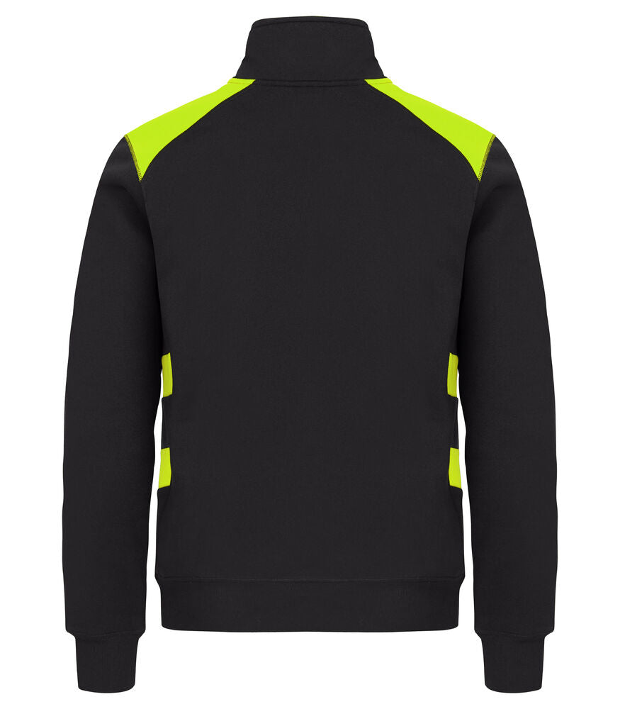 Clique Ambition Half Zip signaalgeel achterkant