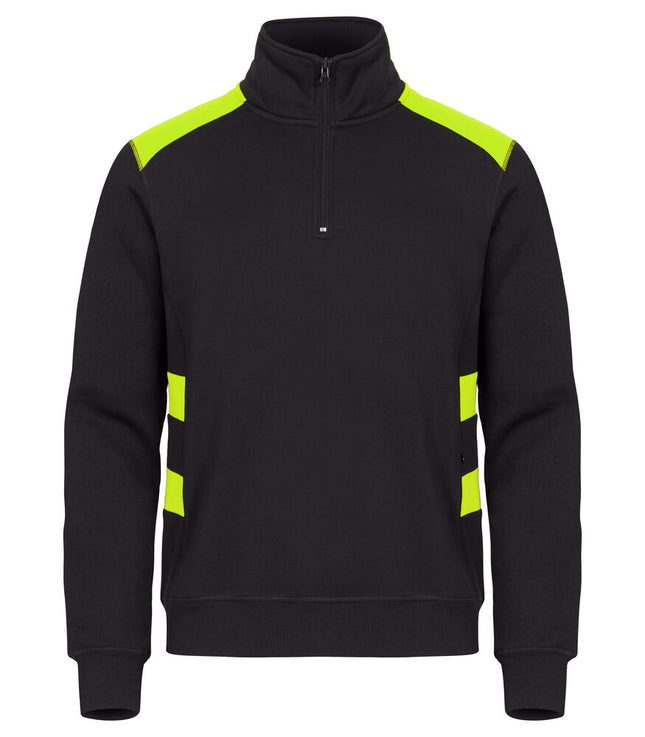 Clique Ambition Half Zip signaalgeel
