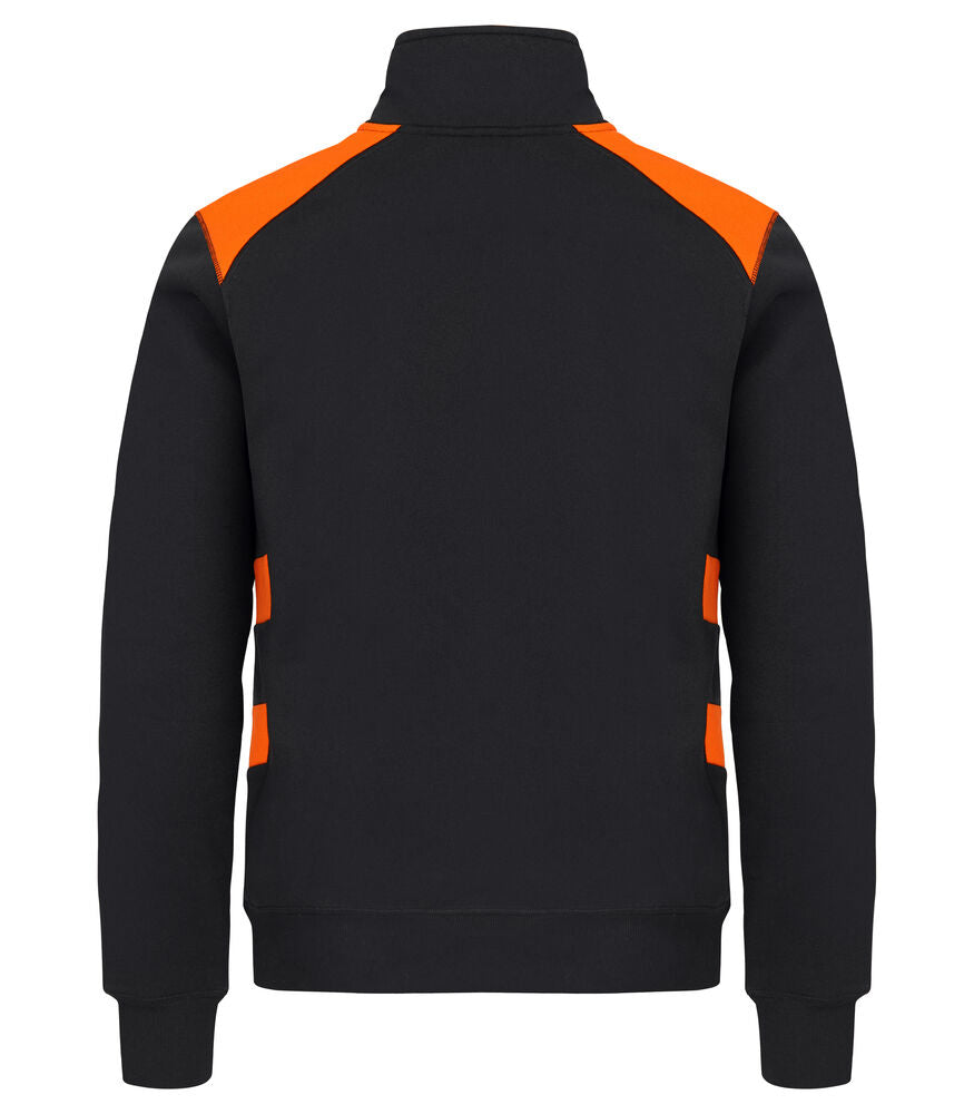 Clique Ambition Half Zip signaaloranje achterkant