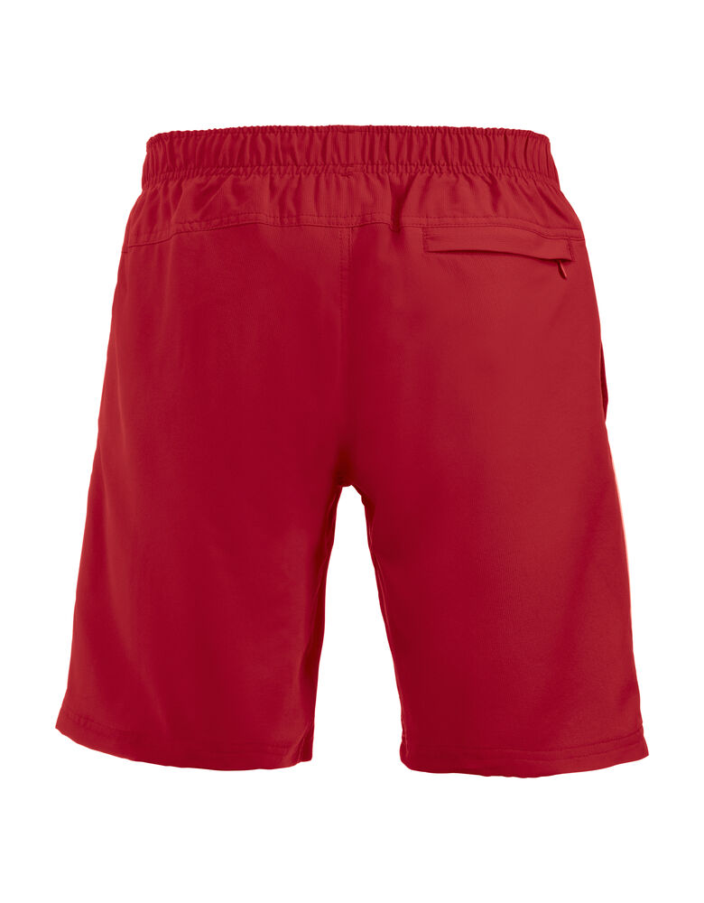 Clique Hollis Shorts rood/wit achterkant