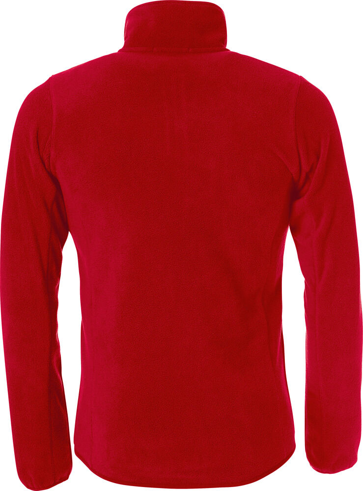 Clique Basic Polar Fleece Jacket rood achterkant