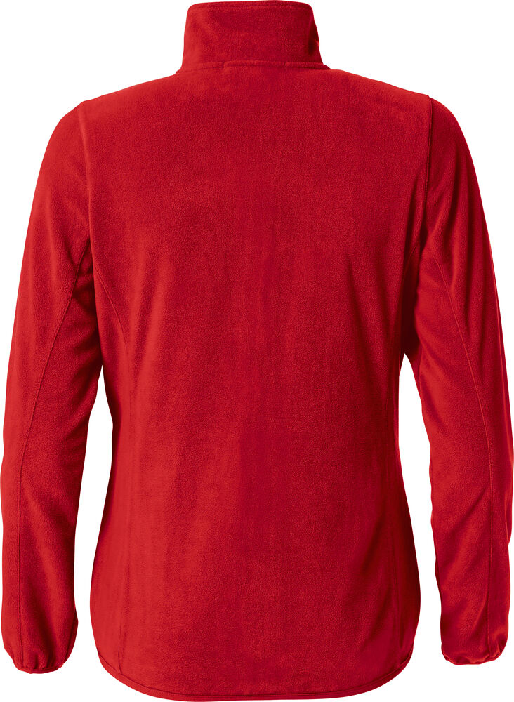 Clique Basic Micro Fleece Jacket Dames rood achterkant
