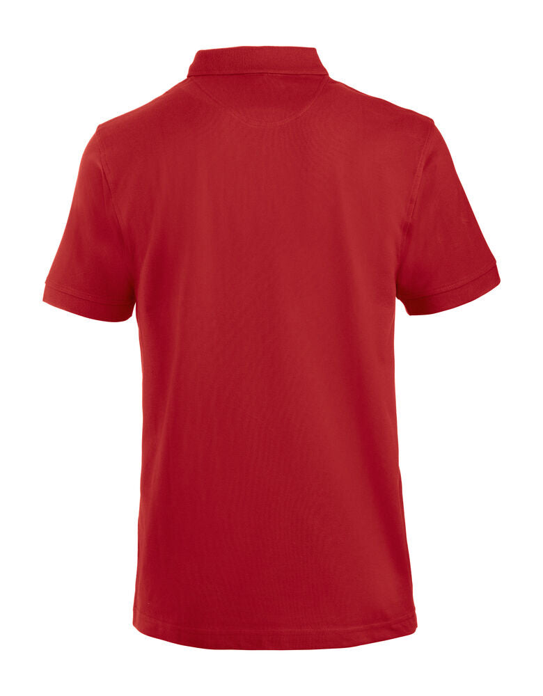 Clique Lincoln Polo Heren rood achterkant