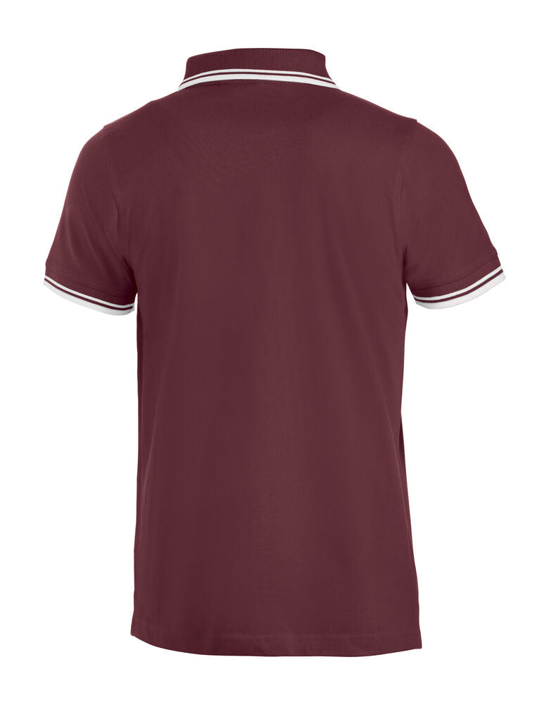 Clique Amarillo Polo Heren bordeaux achterkant